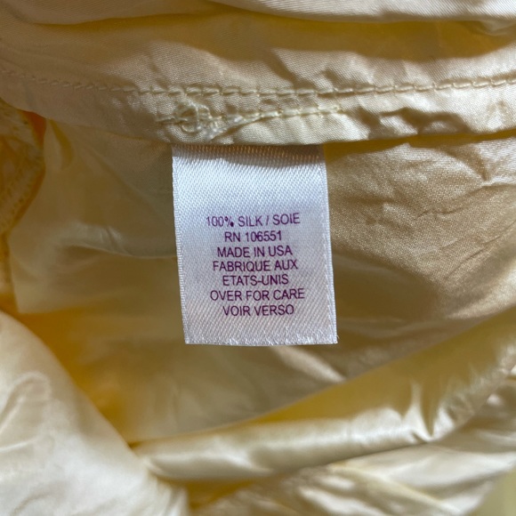 NEW Calypso St Barth Juno Pastel Butter Yellow Silk Ruffle Mini Dress XS - Picture 4 of 5